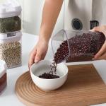 7 Pieces Pantry Food Container Sets Eco Friendly Transparent Stackable