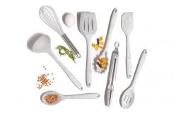 China Multipurpose 8 Piece Kitchen Utensil Set , Antiodor Silicone Utensils Kitchen Set supplier