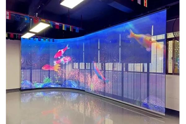 Lightweight 6.2kg Transparent LED Screen with Aluminum Cabinet Material and Driving Method