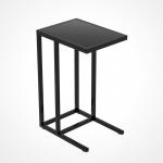 Sofa Side Sturdy 650mm Height Black Metal Frame Coffee Table for sale
