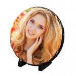 SH22 Sublimation Circle Shape Rock Slate Frame With Heat Press Machine 15*15cm