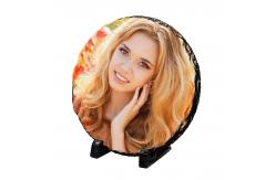 China SH22 Sublimation Circle Shape Rock Slate Frame With Heat Press Machine 15*15cm supplier