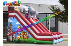 China EN14960 Commerical grade inflatable slide , elephant inflatable dry slide with repairt kits supplier