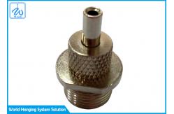China Aircraft Cable Hanging Systems Cross Knurled Cable Wire Gripper With Male Thread supplier