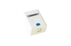 China RJ45 Keystone Jack Single Port Surface Mount Box With High Impact Housing supplier