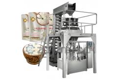 China PLC Pouch Packing Machine 8 Station Multi Head Combination Weighing supplier
