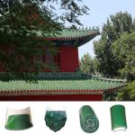 Celadon Oriental Roof Tiles Freeze Thaw Resistance SGS Handcrafted for sale