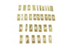 China Factory Outdoor Yellow Brass Interlocking Stencils 1.5inch Character Height supplier