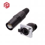 PVC / Rubber 36V RJ45 Waterproof Connector 1.5A Ethernet Bulkhead Connector