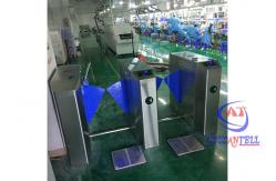 China Access Control Security flap gate barrier Automatic Turnstiles  With Qr Code Reader supplier