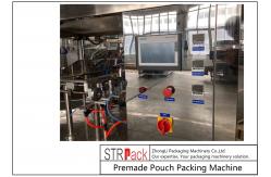 China Liquid Premade Pouch Packing Machine Rotary With Paste Filler supplier