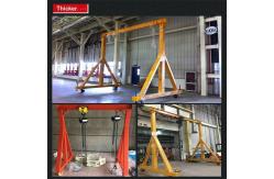 China 3ton Height Adjustment Portable Gantry Crane With Wheels And Electric Hoist supplier