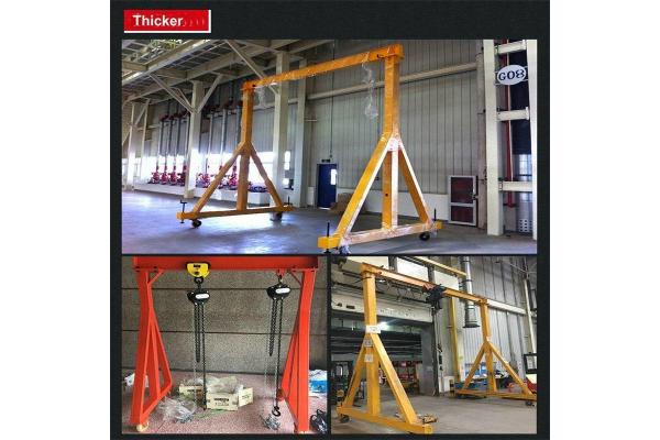 3ton Height Adjustment Portable Gantry Crane With Wheels And Electric Hoist