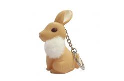 China OEM ODM Promotional Plastic Keychain , Rabbit Key Ring Eco Friendly Material supplier