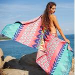 Promotional Fast Drying Microfiber Sublimation Floral Beach Towel Digital Printed for sale