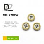 Resin Plastic Dress Shirt Buttons , Yellow Boy Or Girl Buttons 12L 14L 16L 18L for sale