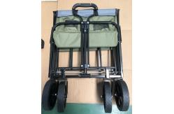 China Garden Use Green Folding Wagon Collapsible Beach Wagon  Double Layer supplier