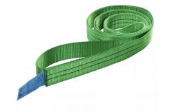 China 2 Tonne Single Layer Flat Webbing Sling , Green Endless Lifting Slings supplier