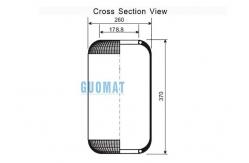 China V1E26 Vibracoustic Bus Air Spring Bellows Suspension System Cross Phoenix 1E26A supplier
