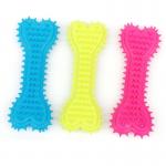 All-Season Pet Durable Nature Rubber Puppy Interactive Molar Bone Shape Toothbrush Stick Teeth Clean TPR Treat Training Dog Bit Chew Toy for sale