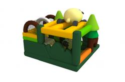 China Hand Printing Inflatable Combos Sheep Themed 6x5.5x4m Inflatable Bouncy Castle supplier