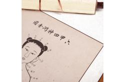 China Rice Paper Pure Handmade Acupoint Map , Acupuncture Point Wall Chart 60x125cm supplier