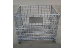 China Large Capacity Industrial Warehouse Wire Container Custom Folding Wire Mesh Container supplier