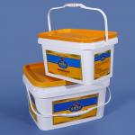 Professional Rectangle Airtight Bucket With Handle Lids 3.5L 5L 6L 20L Capacity for sale