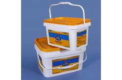 China Professional Rectangle Airtight Bucket With Handle Lids 3.5L 5L 6L 20L Capacity supplier
