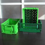Cuboid Modern Folding Plastic Storage Basket Black Gray Yellow Green for sale