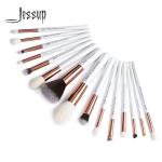 Jessup 15pcs White/Rose gold Essential Makeup Brushes Set Cosmetic Brush Manufacturer china T222 for sale