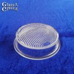 Molded Borosilicate Textured Glass Light Cover For Light Diffusion for sale