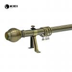 28MM Antique Brass Curtain Pole Complete With Eyelet And Metal Ball Finials for sale