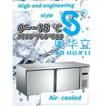450L 2 Door Commercial Freezer Bar Commercial Stainless Steel Fridge Freezer for sale
