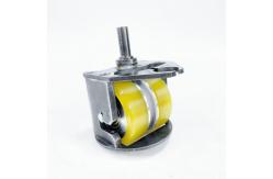 China CNC Casters Cast Iron Thrust Bearings With Polyurethane Rotating Wheels supplier