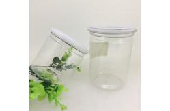 China Aluminum Pull Tab Lid Clear Plastic Cylinder Containers/Food Packaging Canister supplier