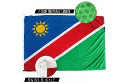 China 3x5' Namibia National Flag Knitted Polyester Rope And Swiss Buckle Customized supplier