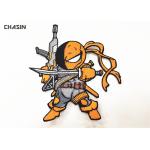 Heat - Cut Border Cool Clothing Embroidery Patches Hook And Loop Backing for sale