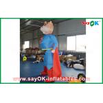 Blue / Red Inflatable Superman Cow Customized Animal Character Inflatable Model
