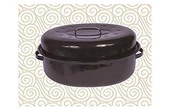 China Enamel Deep Fryer Sour Casserole Potato Pot 0.5mm Thickness Turkey Roast Pan supplier