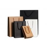 Luxury Custom Printed Your Own Logo White Brown Craft Shopping Paper Bag With Handles for sale