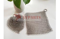 China Small Ring 8 In Chainmail Scrubber Dishcloth Cookware supplier