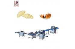 China T Strip Croissant Dough Rolling Straight Butter Croissant Folding Forming Machine supplier