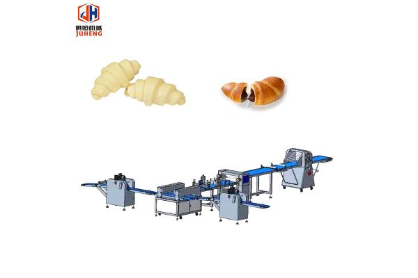 T Strip Croissant Dough Rolling Straight Butter Croissant Folding Forming Machine