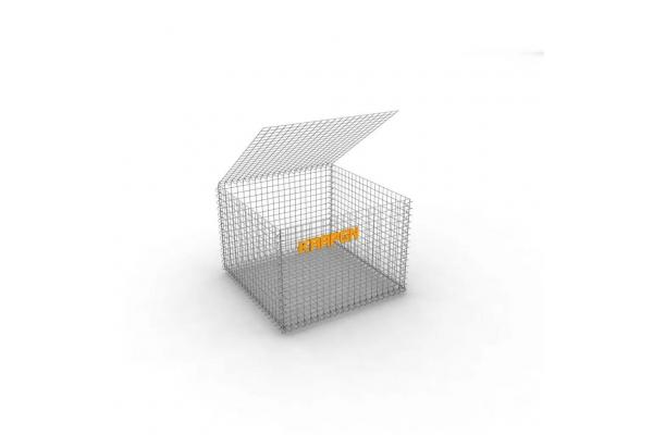 0.5x0.5 X 1.0m Galvanized Garden Gabion Steel Mesh Cage 3mm