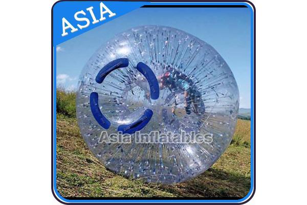 Transparent Or Clear Inflatable Down Hill Zorb Ball TPU / PVC