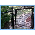 Woven Vinyl Coated Chain Link Fence Gate With Galvanized Steel Wire Fit Backyards