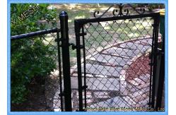 China Woven Vinyl Coated Chain Link Fence Gate With Galvanized Steel Wire Fit Backyards supplier