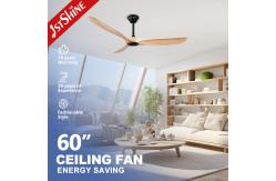 China OEM Remote Control Bldc Solid Wood Ceiling Fan With LED Lighting supplier