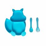 Fox Shape Foldable Silicone Bowl Non Toxic Bpa Free Customized With Spoon for sale